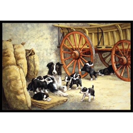 Carolines Treasures Border Collie Dog Litter Indoor or Outdoor Mat- 18 x 27 BDBA0118MAT